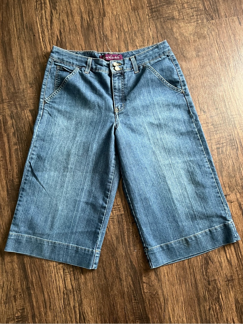 Gloria Vanderbilt Casual Knee-Length Denim Shorts Cspri - Blue 10